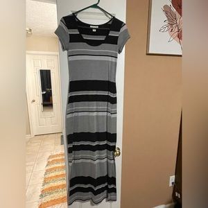Striped size M, maxi dress